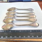 Vintage Italian 800 Silver Demitasse Spoon Alessandria 393ai - Single Piece