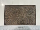 Antique Cast Iron Barbecue Sign Plaque Arts And Crafts Spider Raven Stove Smoker
