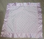 Bearington Baby Collection Pink Minky Dot Lovey Satin Trim Security Blanket 15 