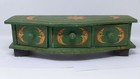 Indonesian   Balinese Handcrafted Wooden Green Sun And Moon Jewelry Box 