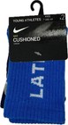 Nike Kids 2 Pk Blue Crew Cotton Cushion Later Hater Logo Athletic Sock Set Sz Xs
