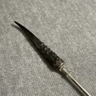 Vintage Horn Silver Tea Desert Spoon Engraved Alligator Ornate