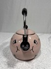Kamenstein Pink Pig Tea Kettle Pot Whistle Teapot 1990 Vtg Enamel