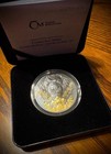 2023 Czech Republic Lion 1 Oz  999 Fine Silver Coin 24k Gold And Ruthenium 