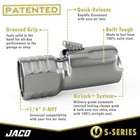 Jaco Lightning Tire Air Chuck  s-series    Open Flow  1 4  F-npt  2 Pack 