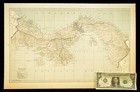 Antique Map Of Panama Canal Old Original Railroads Central America 1919