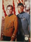William Shatner   Leonard Nimoy Star Trek Signed 5x7 Photo In 8x10 Mat  Hologram