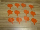12 Vintage Halloween Owl moon Cake Cupcake Toppers Picks 60 s 70 s