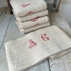 1  multiples Avail  Ac Monogram 1900 Vendange Antique Tablecloth French Linen H
