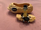 Planters Mr Peanut Ceramic 2 Piece Candy Dish 1992 Collectible Vintage