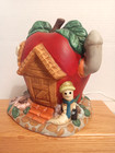 House Of Lloyd Red Apple Night Light House Worms Electric Lamp Ceramic Cute