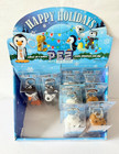 Vtg Pez Arctic Babies Plush Dispensers Keychain Clip On Full Set Display Box