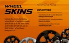 Pacrim 18  Gloss Black Wheel Skin For Jeep Compass Latitude Lux   Abs   Set Of 4