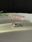 Sterling Silver Initial Signet Ring     Engraved Letter Oval Face  Vintage Style 