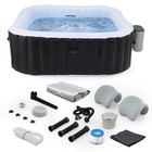 Co-z 6 Adult Inflatable Spa Tub 2 M Portable Outdoor Hot Tub With Pump Black