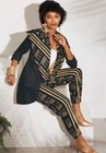 Size M Ashro Red Gold African Pride Formal Afrocentric Chika Pant Suit Set