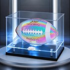 Football Display Case  Clear Acrylic Sports Memorabilia Holder With 12-color    
