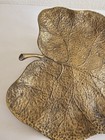 Brass Metal Leaf Dish  Beautiful Vintage Brass Heavy And Elegant 