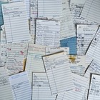 Random Lot  10 Vintage Library Check Out Cards Due Date Bookmark Craft Ephemera