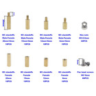 M3 Brass Hex Spacer Standoffs Screw Nut Assortment Kit male-female