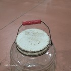 Vintage Glass Pickle Barrel Jar Large 13  Tall