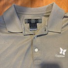 Nike Golf Polo Shirt Kapalua Tournament Men s Large Gray Dri-fit Tiger Woods