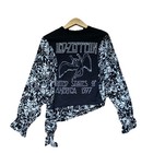 Led Zeppelin Usa 1977 Women   s M Custom Concert Festival Party Floral Shirt Euc