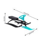 Snow Racer Winter Ski Sled Snow Sled W  Steering Wheel For Kids Adults Outdoor