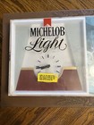 Vintage 1980s Michelob Light Advertising Beer Clock Sign Man Cave Deco 