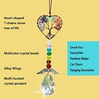 Healing Crystal Decor Tree Of Life Car Hanging Accessories Suncatcher Heart