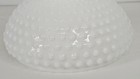 Vtg White Milk Glass Hurricane Student Lamp Shade Hobnail Ruffled 5 3 4    Fitter