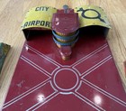Vintage Tin Litho City Airport Playset Gas Station Ramp Toy Lot 1930s