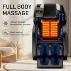 Zero Gravity Heated Massage Recliner Chair Touchscreen Foot Roller Black