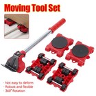 5pcs Heavy Furniture Lifter Lifting Easy Moving Slider Mover Tool Set Removal Us