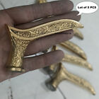 Lot Of 5 P Antique Brass Designer  Vintage Handle For Wooden Walking Stick Cane
