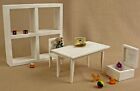 Playroom White Set For Dolls Toys For Dolls House Wooden Furniture Barbie Chair 