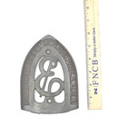 Antique Cast Iron Trivet Sad Iron  Enterprise Script  e 