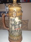 German Beer Stein 1 L Antique With Lid