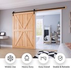 Easelife 10 Ft Sliding Barn Door Hardware Track Kitbasic J Pulleyslide Smoothly