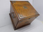 Antique Arts   Crafts Quartersawn Oak Gentlemans Locking Pipe Box   Humidor