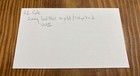 Richard R e  Cole Signed Autographed 3x5 Index Card Doolittle Raiders Ww2 Japan