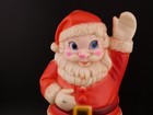 Vintage Christmas Santa Claus Sanitoy Rubber Squeaky Toy Squeak Made In The Usa