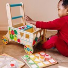 Melissa   Doug Wooden Shape Sorting Grocery Cart Push Toy And Puzzles