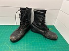 Vintage Wellco Black Leather Combat Boots Military Mens Size 11 R Ns 7-86