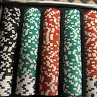 13g Heavy Poker Chip Set 500  W  Wsop Ggpoker Cards     Aluminum Case