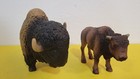 Schleich American Buffalo Bison 14349 Calf 14350 Wildlife 2004 2010 Rare Retired