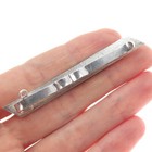 925 Sterling Silver Vintage Real Amber Modernist Tie Clip