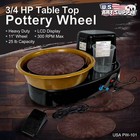U s  Art Supply Table Top Pottery Wheel  Foot Pedal  Ceramics Clay Pot Bowl Art
