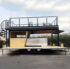 Fast Food Trailer All Purpose Street Restaurant Bar Double Decker Mobile Food Tr