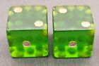 One Pair Of Vintage Translucent Green Dice 5 8 